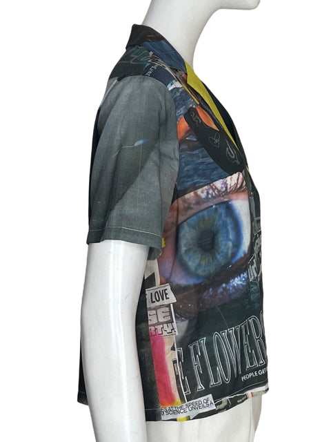 Blusa Desigual de Viscosa Estampado Oversize Negro - Talla M