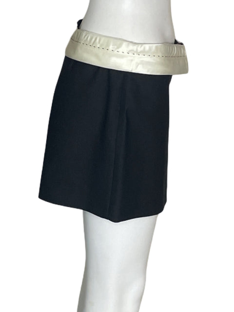 Falda Zara Mini Liso Zipper Negro - Talla M