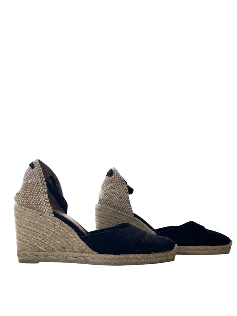 Tacón Castañer Tiras Negro - Talla 40
