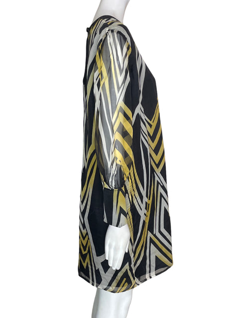 Vestido Carlos Mora Mini Estampado Suelto Negro - Talla S