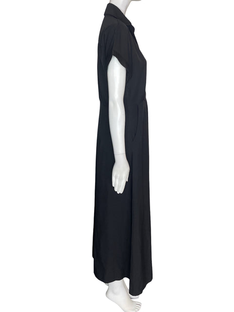 Vestido Loverly Maxi Liso Botones Negro - Talla S