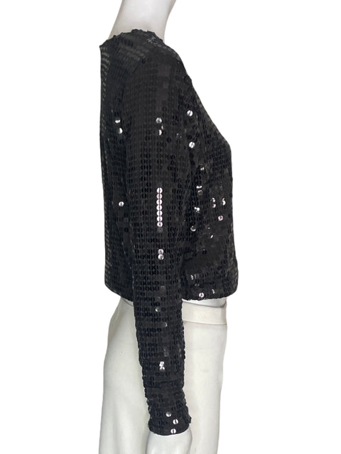Blusa Tesoro Tps Lentejuelas Brillo Manga larga Negro - Talla S