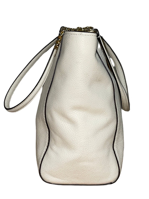 Cartera Coach Turnlock Chain Tote 27 Liso Blanco - Talla U