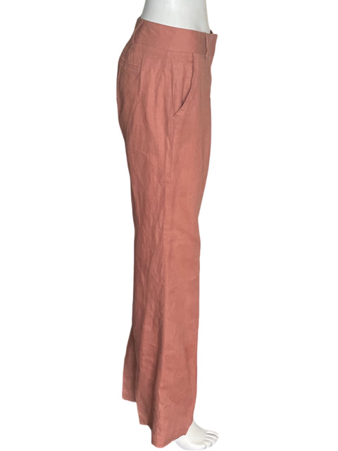 Pantalón Studio F Recto Wide-leg Liso Marrón - Talla 27