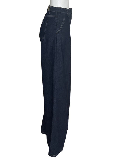 Pantalón Request Denim Recto Wide leg Azul - Talla 10