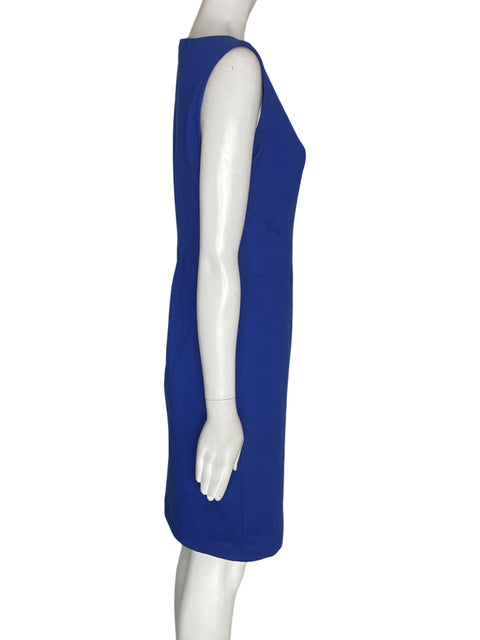 Vestido Ivanka Trump Midi Ajustado Sin mangas Azul - Talla S