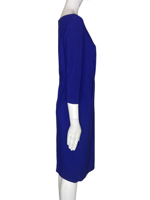 Vestido Vince Camuto Midi Manga larga Cruzado Azul - Talla 4