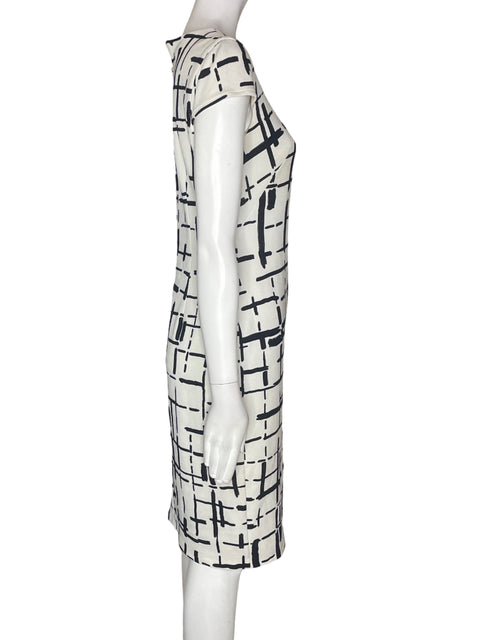 Vestido Muse Midi Ajustado Manga corta Negro - Talla 2