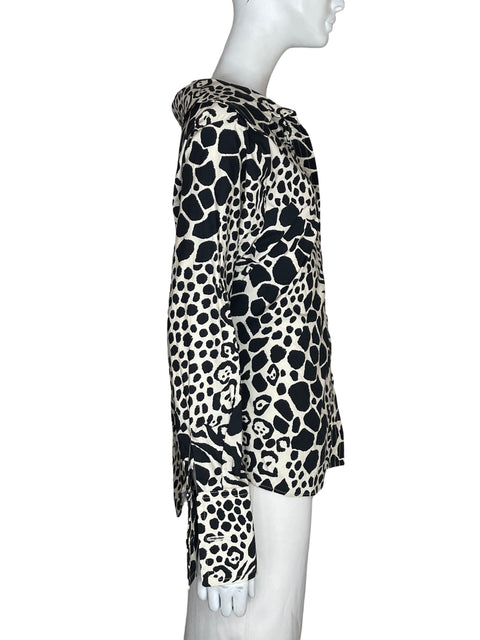 Blusa Argemiro Sierra de Algodón Estampado Animal print Negro - Talla M