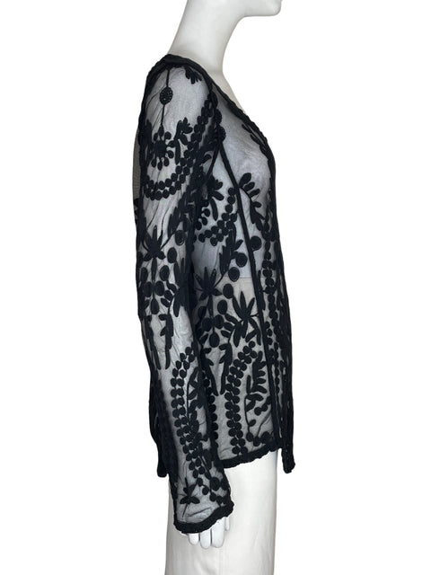 Blusa Dulcie Malla bordada Negro - Talla M