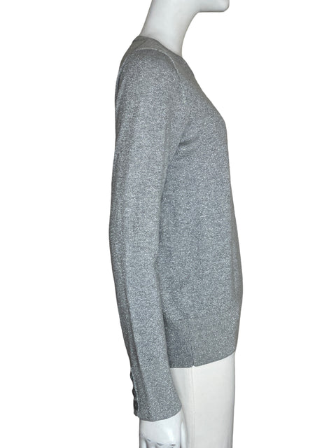 Blusa Ann Taylor Cuello redondo Brillo Gris - Talla L