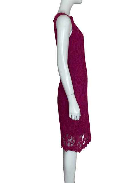 Vestido Tadashi Shoji Encaje Midi Rosado - Talla 4