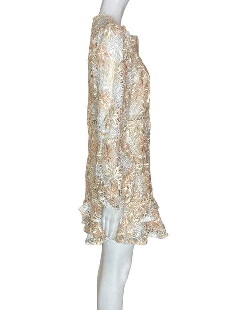 Vestido Just Me Tejido Ruchas Manga larga Beige - Talla L