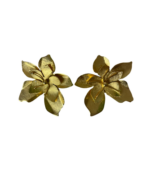 Arete Tesoro Tps Dorado Flor Dorado - Talla U