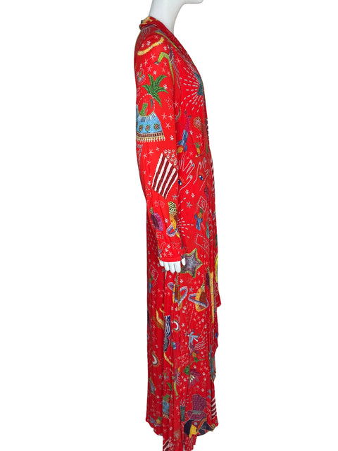 Vestido Farm Estampado Maxi Rojo - Talla M