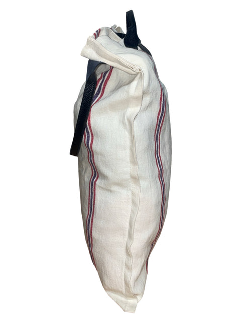 Cartera Longchamp X Charvet Le Pliage Torchon de Algodón Liso Beige - Talla U