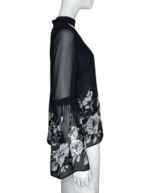 Blusa White House Black Market Estampado Floral Cuello choker - Talla 4
