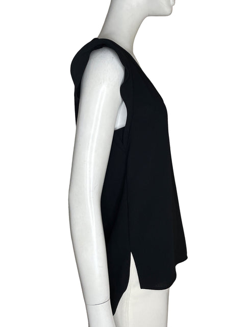 Blusa Zara Mangas mariposa Cuello v Negro - Talla XS