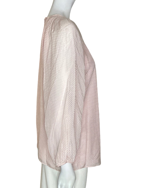 Blusa Massimo Dutti Abullonado Transparente Cuello redondo Rosado - Talla S