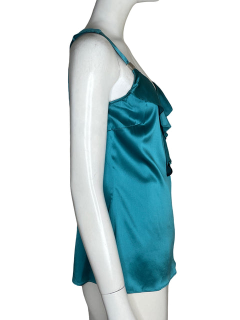 Blusa White House Black Market de Seda Cuello v Verde - Talla XS