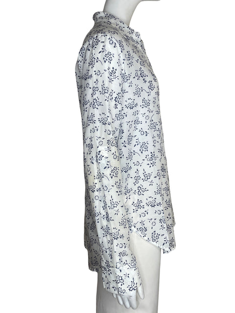 Camisa Ann Taylor Estampado Floral Blanco - Talla S