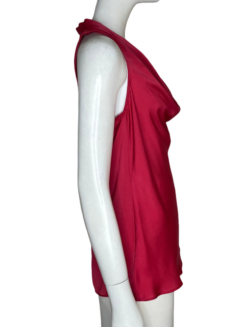 Blusa Anne Klein Escote drapeado Rojo - Talla 4