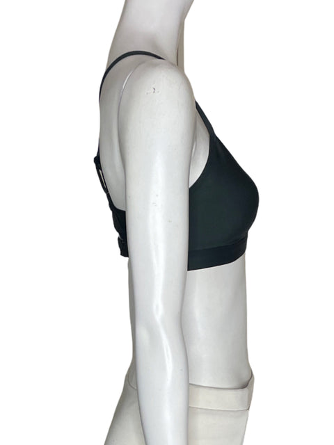 Top Alo Liso Tiras Deportivo Negro - Talla XS