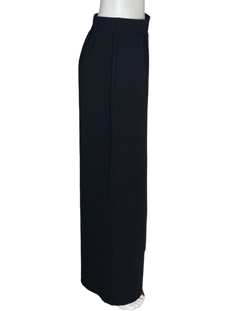 Pantalón Zara Recto Palazo Elastico Negro - Talla M
