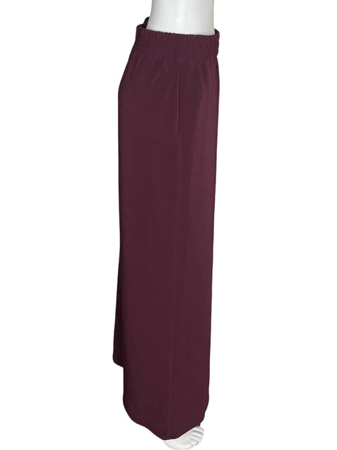 Pantalón Zara Recto Palazo Elastico Rojo - Talla M