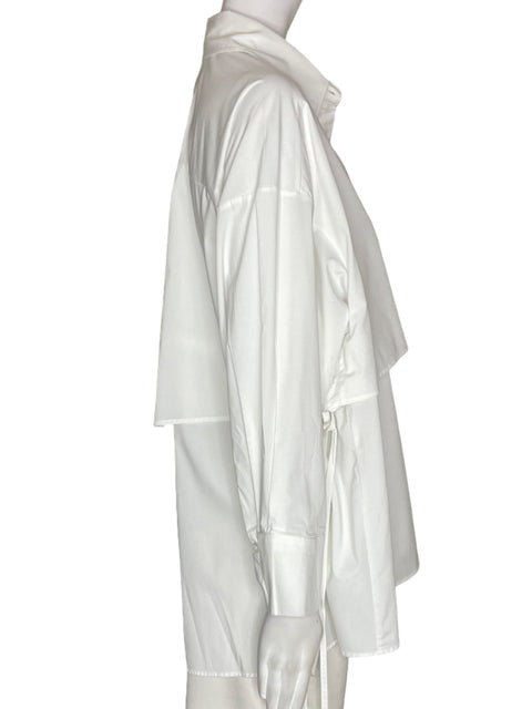 Camisa Tesoro Tps de Algodón Liso Bolsillo Botones Blanco - Talla S