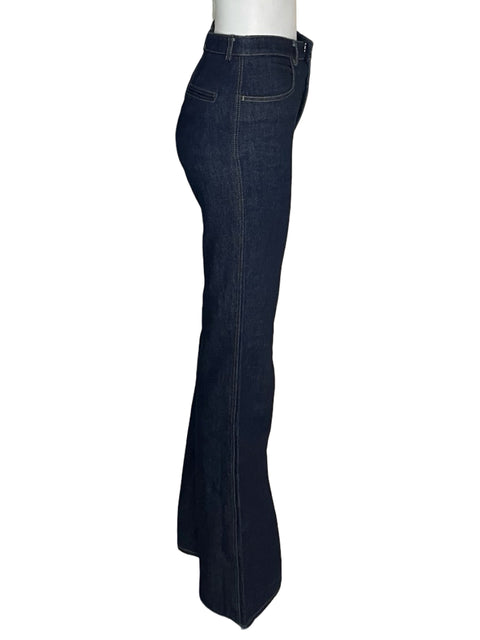 Pantalón Saint Laurent Slim fit Palazo Azul - Talla 25