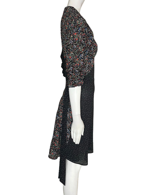 Vestido Topshop Estampado Floral Reversible Negro - Talla 12