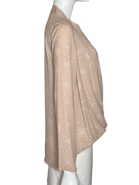 Blusa Ann Taylor Estampado Cuello v Rosado - Talla S