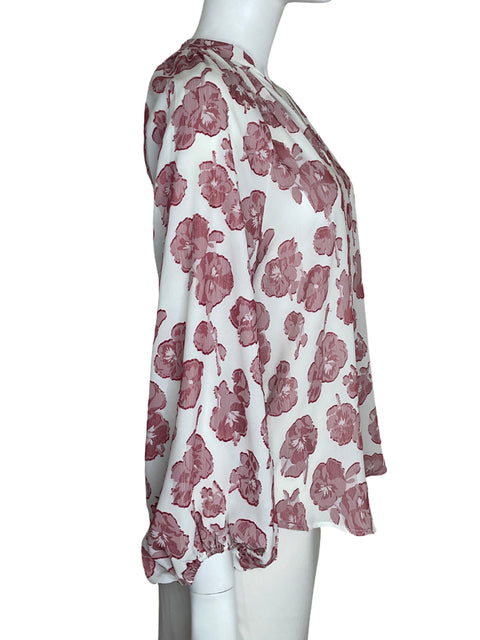 Blusa Ann Taylor Estampado Relieve Rojo - Talla XS