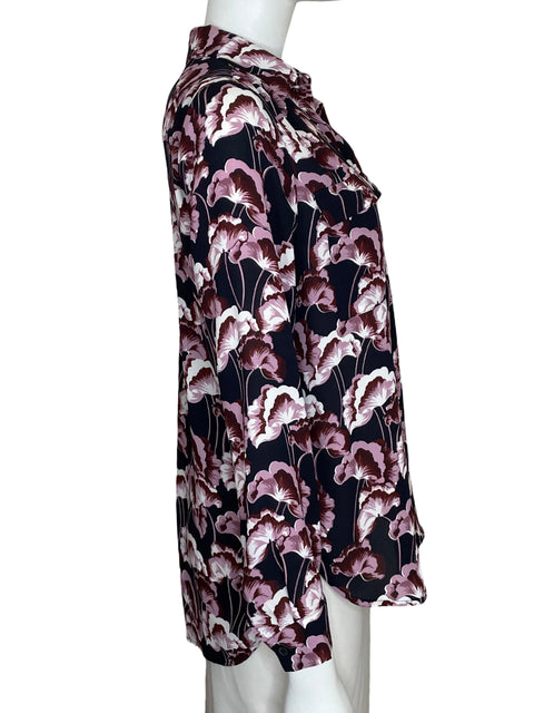 Camisa Ann Taylor Estampado Floral Negro - Talla S