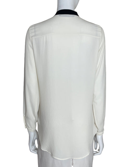 Camisa Zara Cuello mao Blanco - Talla M