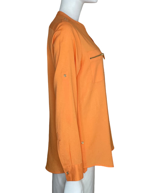 Camisa Calvin Klein Zipper Naranja - Talla S