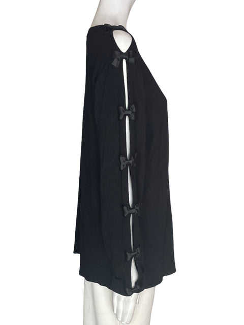 Blusa Philosophy Manga larga Lasitos Liso Negro - Talla XL