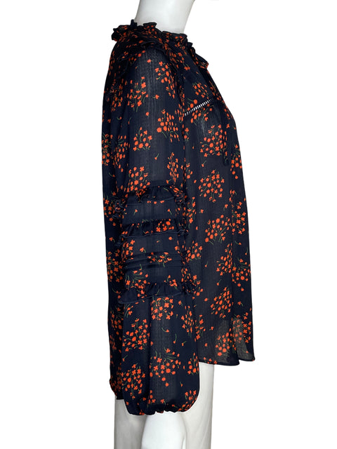 Blusa Ann Taylor Estampado Floral Azul - Talla S