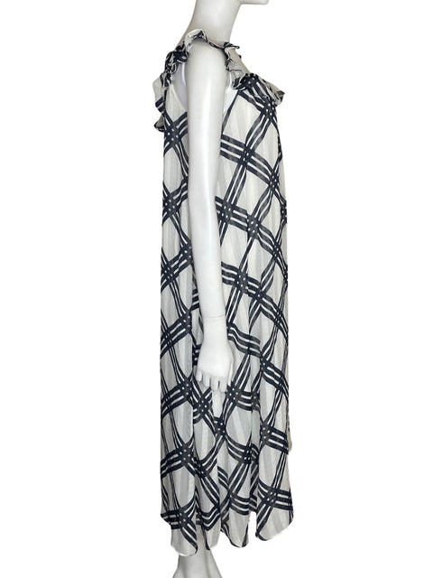 Vestido Ann Taylor Maxi Estampado Blanco - Talla 2