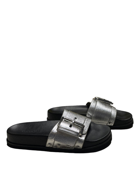 Sandalia All Saints Ellie Hebilla Metalizado Plateado - Talla 37