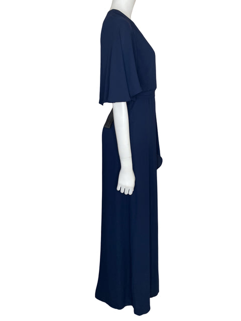 Vestido Bcbg Cuello v Maxi Azul - Talla 2