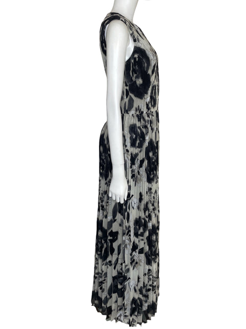 Vestido St. John Plisado Negro - Talla 2