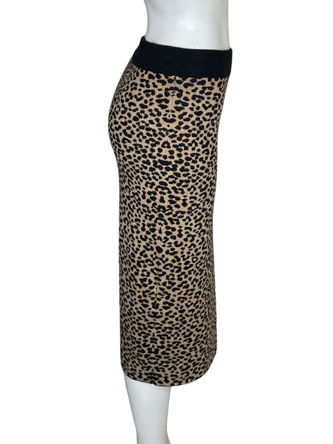 Falda Ann Taylor Estampado Animal print Marrón - Talla S