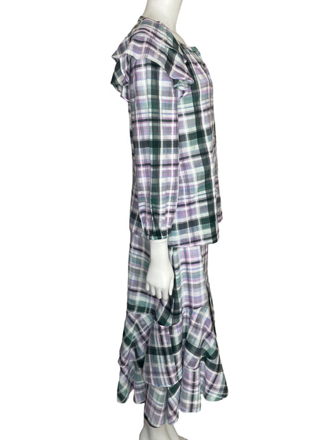 Conjunto Ann Taylor de Algodón Estampado Vuelos Morado - Talla S