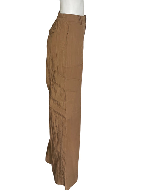 Pantalón Vince Recto Wide-leg Marrón - Talla 6