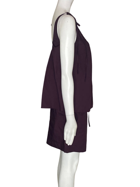 Conjunto Zara Tiras Blusa/short Mini Marrón - Talla M