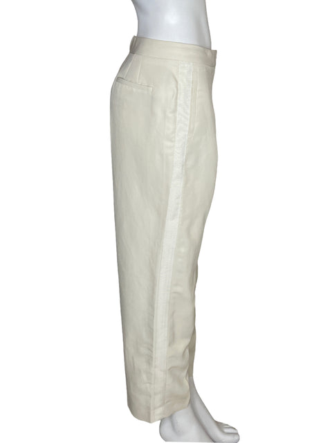 Pantalón Massimo Dutti de Viscosa Wide-leg Beige - Talla 38