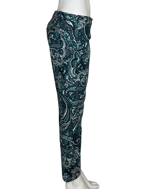 Pantalón Michael Kors de Algodón Estampado Verde - Talla 4