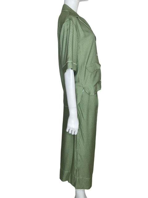 Conjunto Equipment Femme Estampado Wide-leg Verde - Talla XS